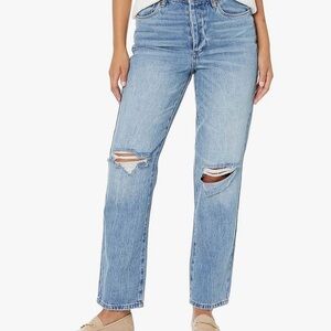 Women's Light Blue Distressed Jeans